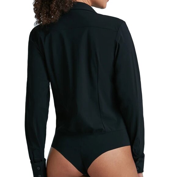 Commando Classic Button Down Bodysuit - BDS205 (Black) - Picture 2 of 2